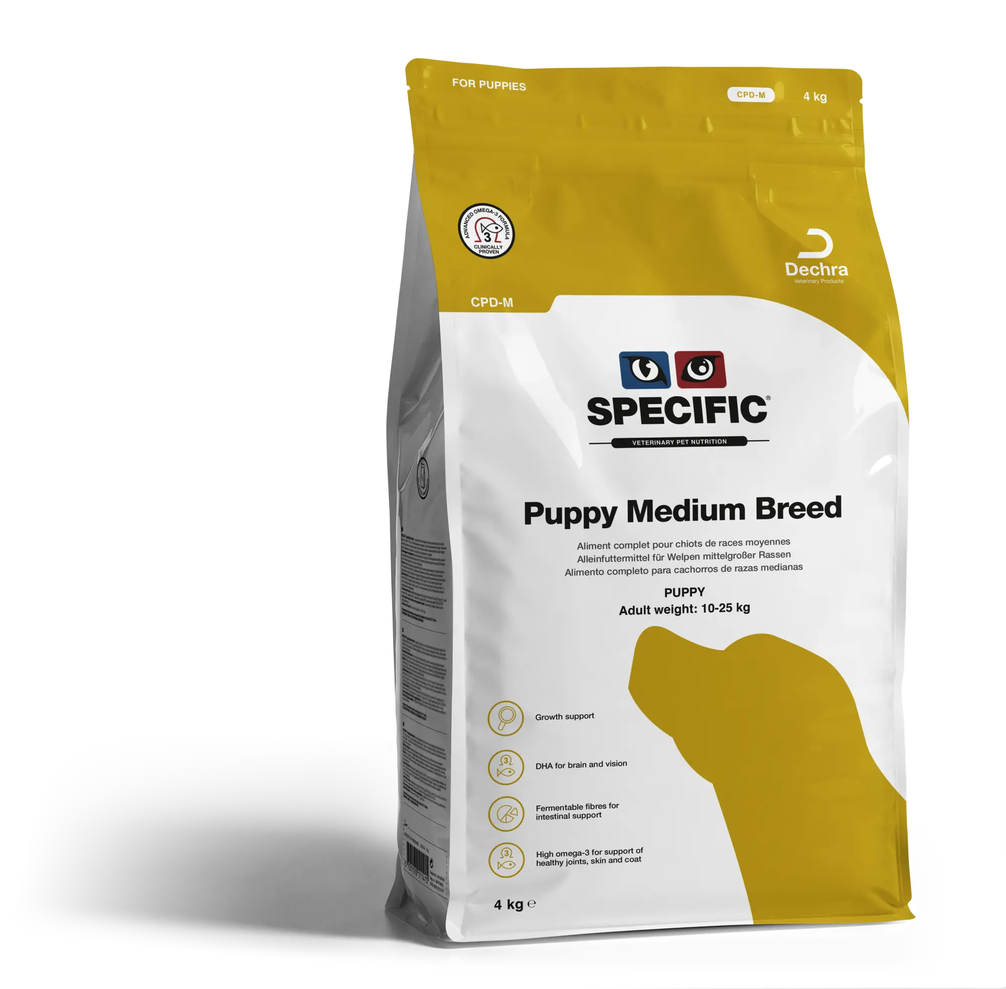 CPD-M Puppy Medium Breed (цуценята середніх порід, вагітність та лактація середніх і великих порід собак, анорексія) 4 кг